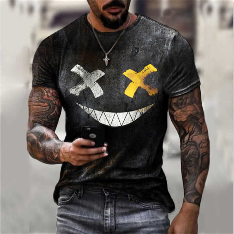 T 셔츠 남자 3D 티셔츠 O- 넥 티 폴로 인쇄 캐주얼 스포츠 캐주얼 짧은 슬리브 탑 남자 옷