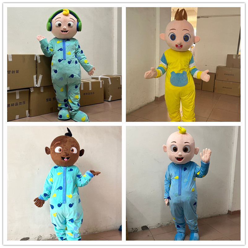 JJ Doll Blue Baby Boy Mascot seriefigurer Fancy Mascot Costume For Halloween Mascot Parties