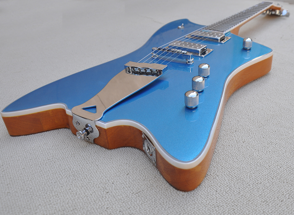 Metal Azul 6 Strings Guitar