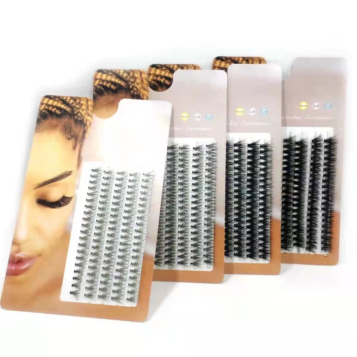 Falsche Wimpern, 100 Stück, professionelles Make-up, individuelle CDDD-Cluster-Wimpern, Pfropf-Wimpernverlängerung, einzelne Wimpernbündel 220930