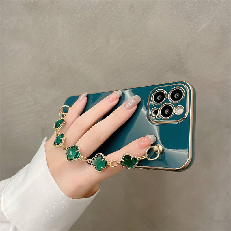 Luxury Plating Bracelet Phone Cases For iPhone 14 Plus Pro Max Fashion Creative Designers Shell iPhone14 13 12 Mini 11 8 7 XR X Xs Shockproof Camera Protective Cover