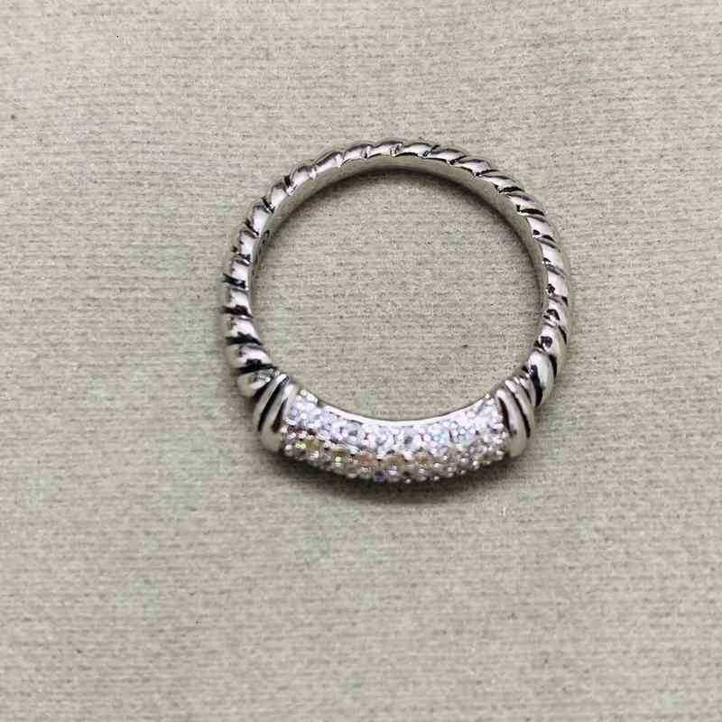 Mode smycken platinband ringringar designer diamant hög kvalitet herr svart vit diamant pläterad kvinnor207l