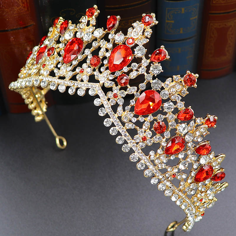 Br￶llopshuvudstycken Brudtiara Rhinestone Crown Luxury Crystal pannband Glitter Guld Silver Evening Party Brud Kvinnor Formell prom smycken H￥rtillbeh￶r