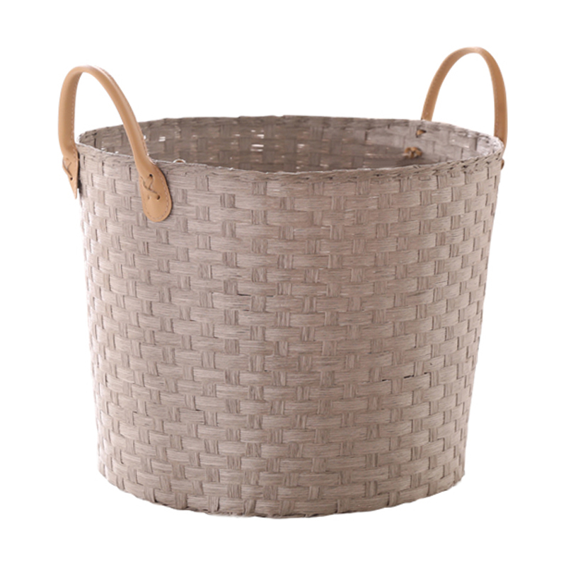 Storage basket Nordic paper cane woven laundry basket toy debris bucket storage