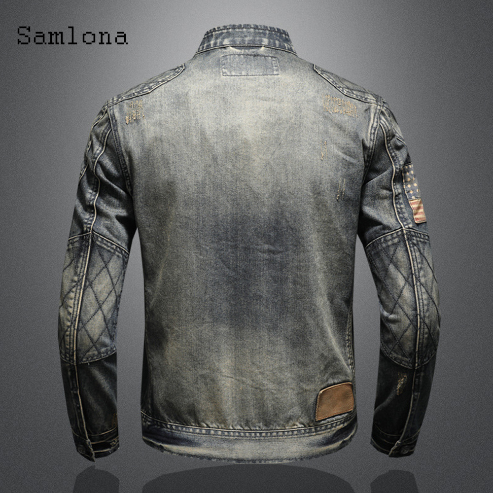 Mens Jackets Spring Autumn Men denim Fashion Slim Fits Motocycle Jean Jacket Patchwork Multi Zipper Sexiga kläder 220930