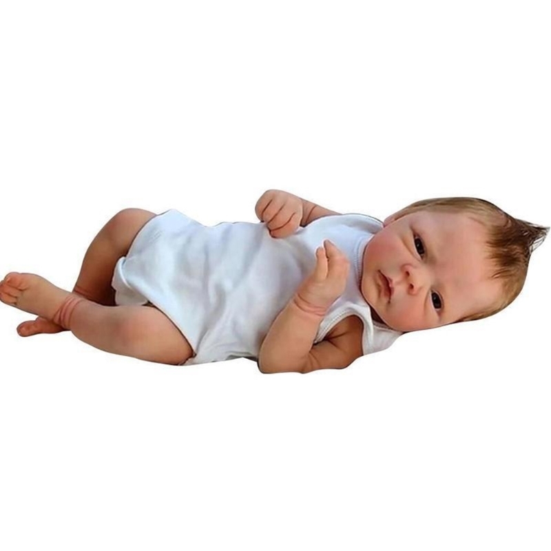 Lalki 18-calowe Reborn Baby Handmade Born Full Silicone Body D5QA 220930