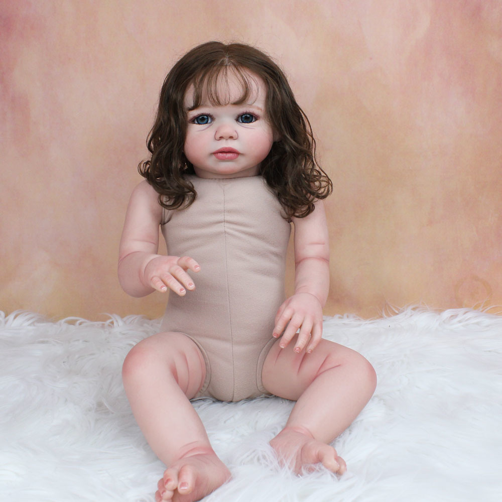 Dolls Many Size 3D Skin Silicone Reborn Girl Baby Doll Without Clothes Soft Vinyl Princess Toddler Birthday Gift Dress Up Toy 220930