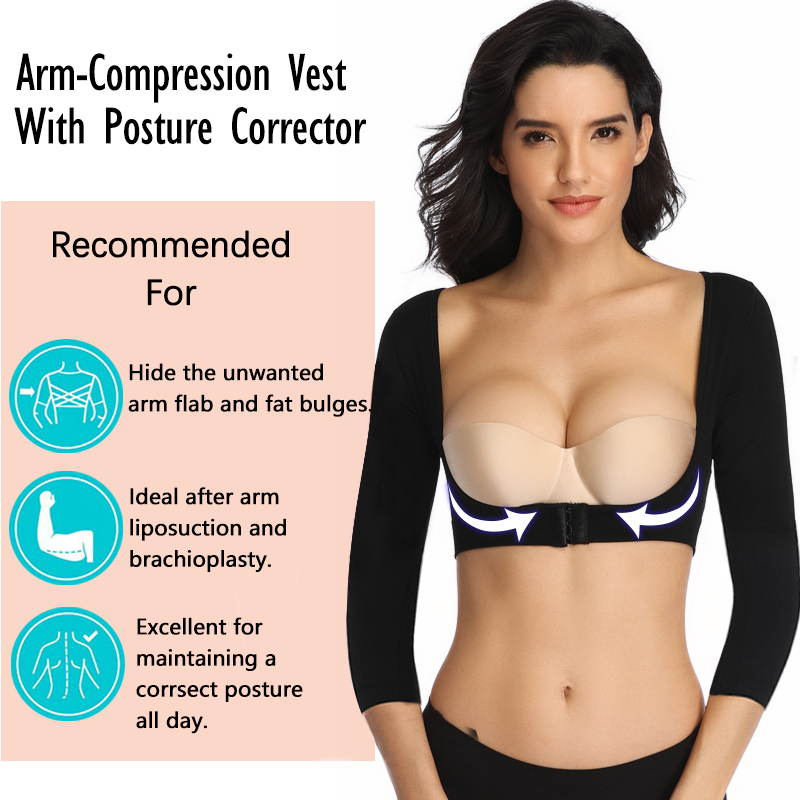 Waist Tummy Shaper Upper Arm Post Slimmer Compression Sleeves Posture Corrector Tops Shapewear for Women Slimming Vest 220929