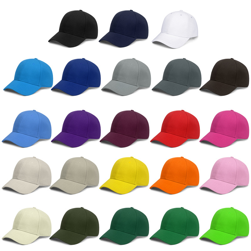 Customized Personalized Image Text Logo Baseball Cap Unisex Adjustable Solid Color Casual Peaked Cap