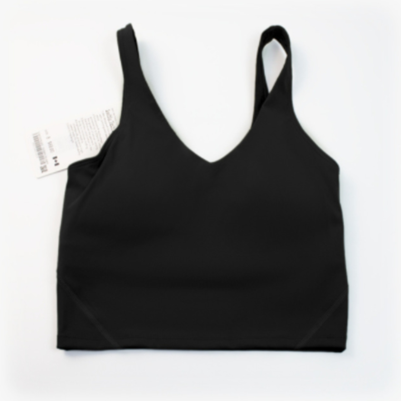 lu Dames yoga Populaire Fitness BH Boterzacht Dames Sport Tank Gym Crop Yoga Vest Schoonheid Terug Schokbestendig Met verwijderbaar borstkussen groothandel