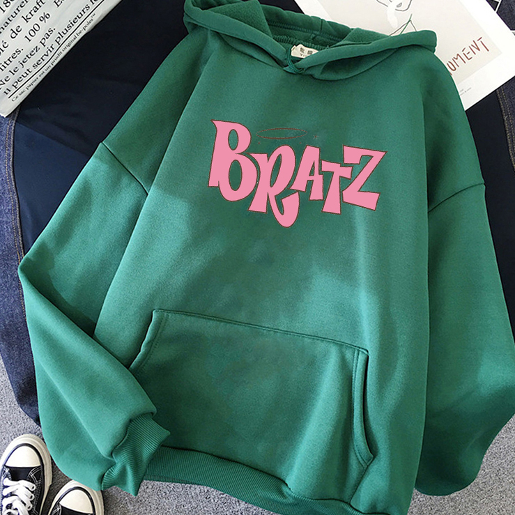 Mulheres Hoodies Moletons Harajuku Outono Inverno Letra Bratz Hoodie Mulheres Homens Casual Estudante Moda Com Capuz Manga Longa Unissex 220929