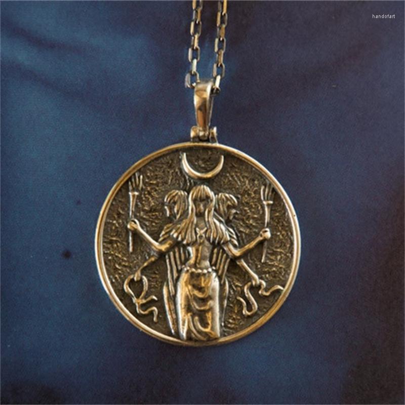 Collane a sospensione in stile vintage mitologia greca mezzo dio che tiene il santo fuoco serpente uomini e donne collana gioielli drop283l