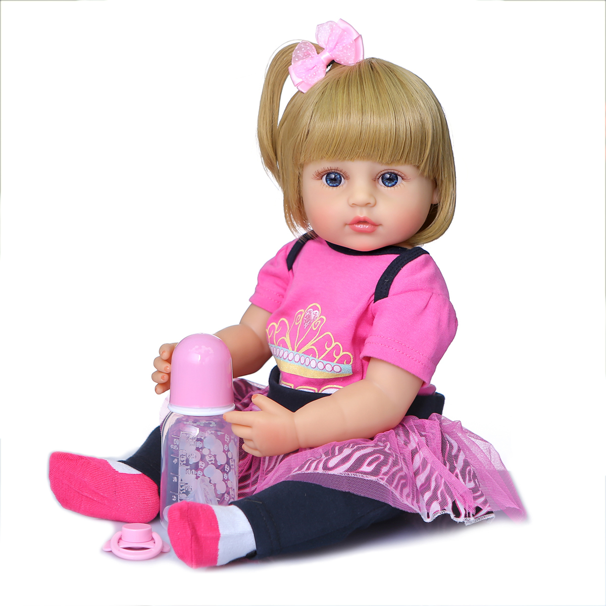 Dolls NPK 50cm de corpo inteiro Silicone macio rosto renascido para criança menina menina aniversário presente de Natal de alta qualidade 220930