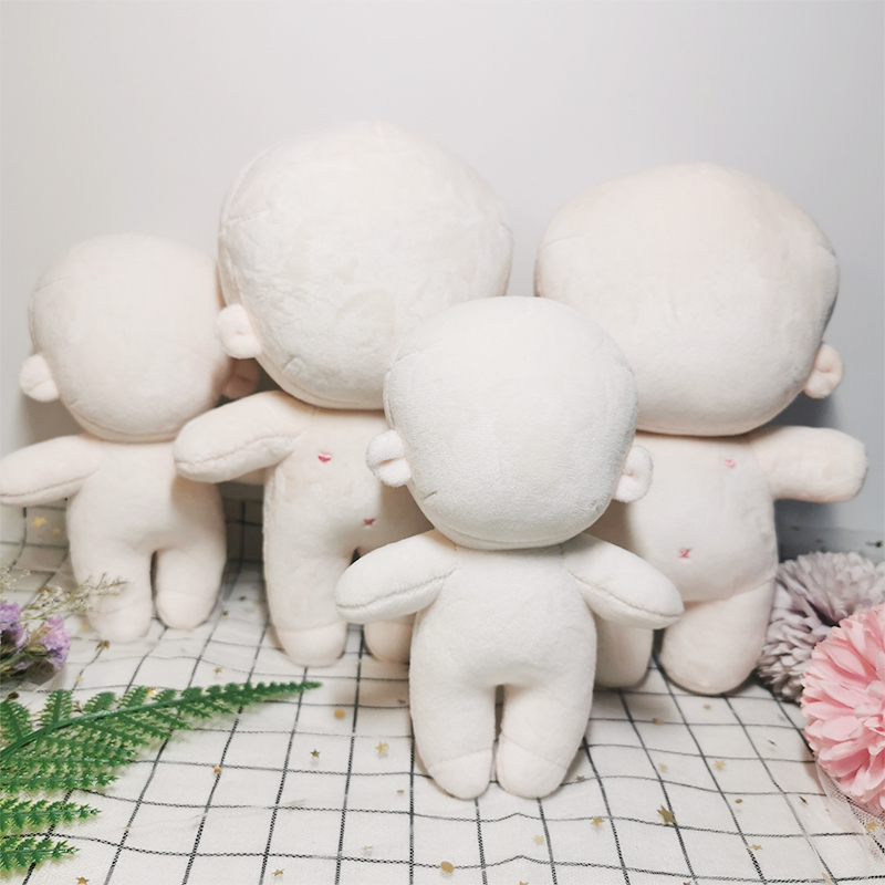 Dolls 20/15cm Handmade DIY Plush Baby Kit Molds Blank Unembroidery Stuffed Toys Mini Handmake For Girl Family Gifts 220930