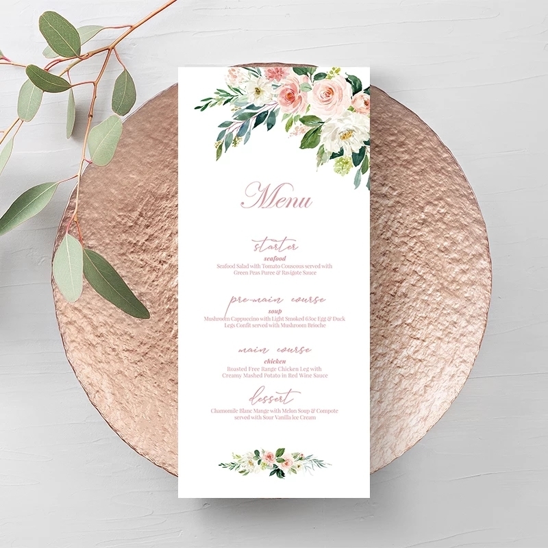 Greeting Cards Personalise Custom Print Wedding Invitations Insert Card Birthday RSVP Thank You Table Events Party Menu Supplies 220930