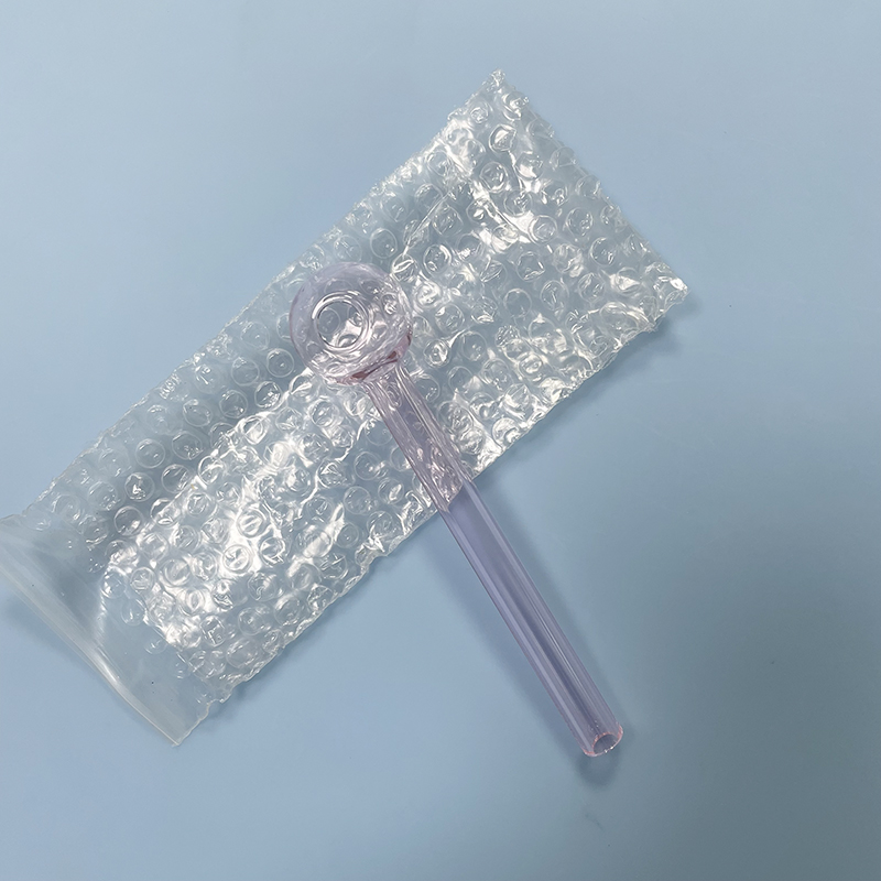 10cm 길이 유리 오일 버너 흡연 파이프 미니 버블 러 보울 왁스 기화기 옵션 핑크 사용 가능한 12 가지 색상