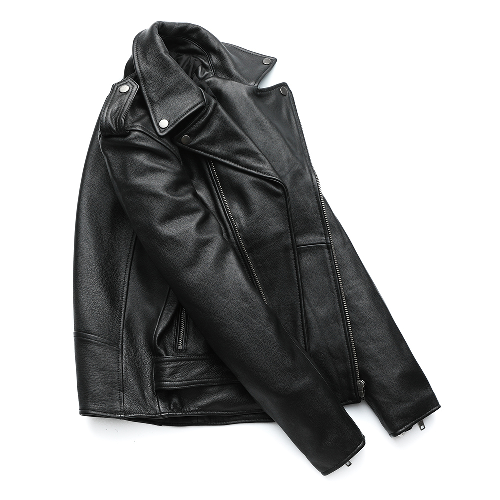 Heren Leer Faux MAPLESTEED Klassieke Motorjassen Heren 100% Natuurlijke Koeienhuid Dikke Moto Winter Mouw 61-67cm 6XL M192 220930