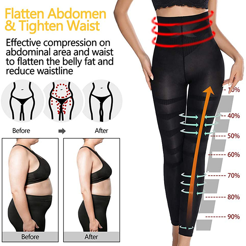 Midja Magformare Ben Bantning Kropp Anti Celluliter Kompression Leggings Högkontroll Trosor Lår Skulptera Slimmer Shapewear 220929