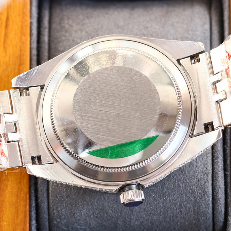 Relógio de diamante para homens relógios mecânicos automáticos de 41 mm de aço inoxidável para homens para homens impermeabilizados Montre de Luxe Business Wristwatches