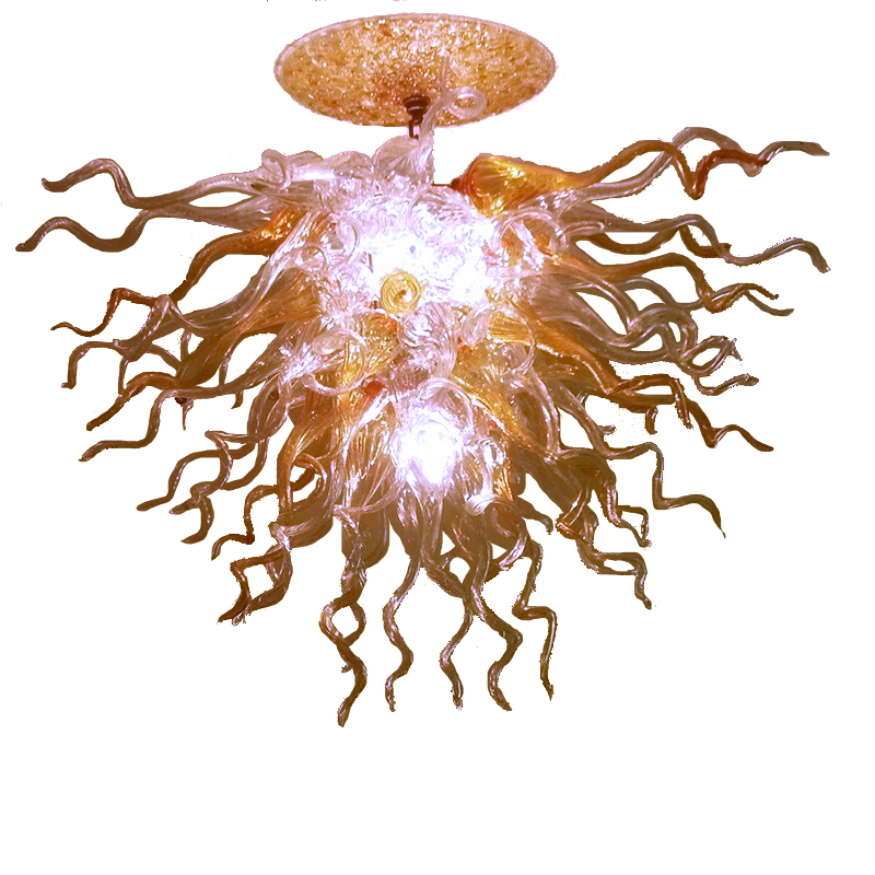 100% Lampes suspendues soufflées à la bouche CE UL Borosilicate Murano Style Verre Dale Chihuly Art Pendentif suspendu Lampe à plafond élevé
