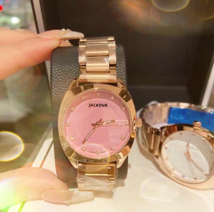 Crime Bee Relógios de quartzo de designer famoso feminino 37mm clássico cinto de aço inoxidável fino super brilhante cristal importado mi265Y