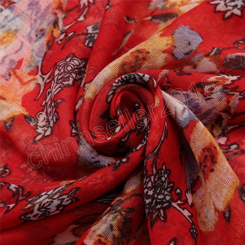 Moda Polka Floral Strape Scalf Salif Kobiety Wysokiej jakości druk Paszmina Wrap Snood muzułmański hidżab 180x70cm