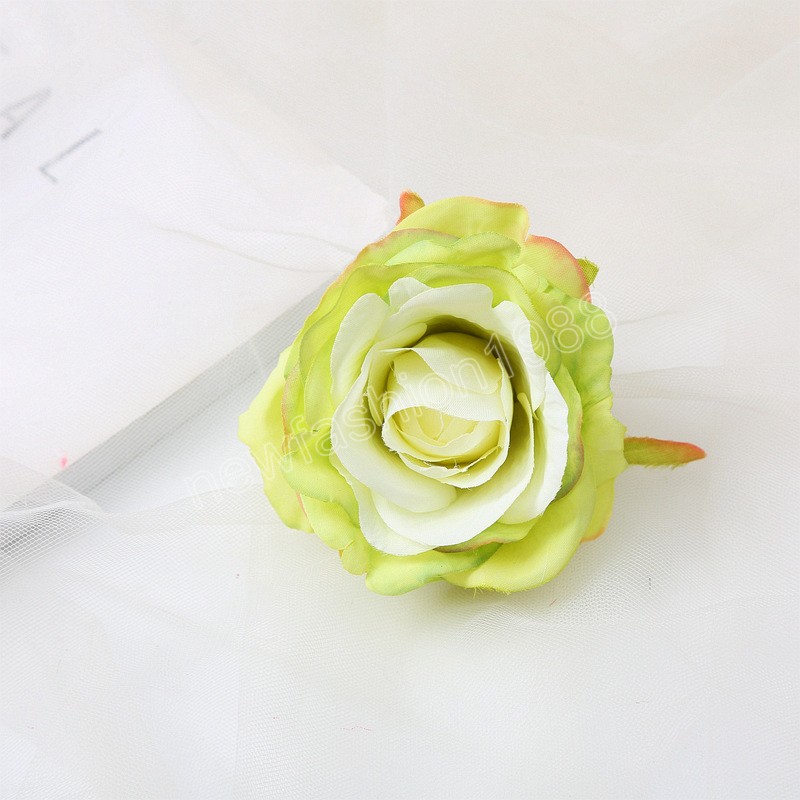 Romantic Silk Artificial Rose Flower Barrettes Purple White Hair Clip Wedding Bridal Women Prom Headpiece Hair Accessories