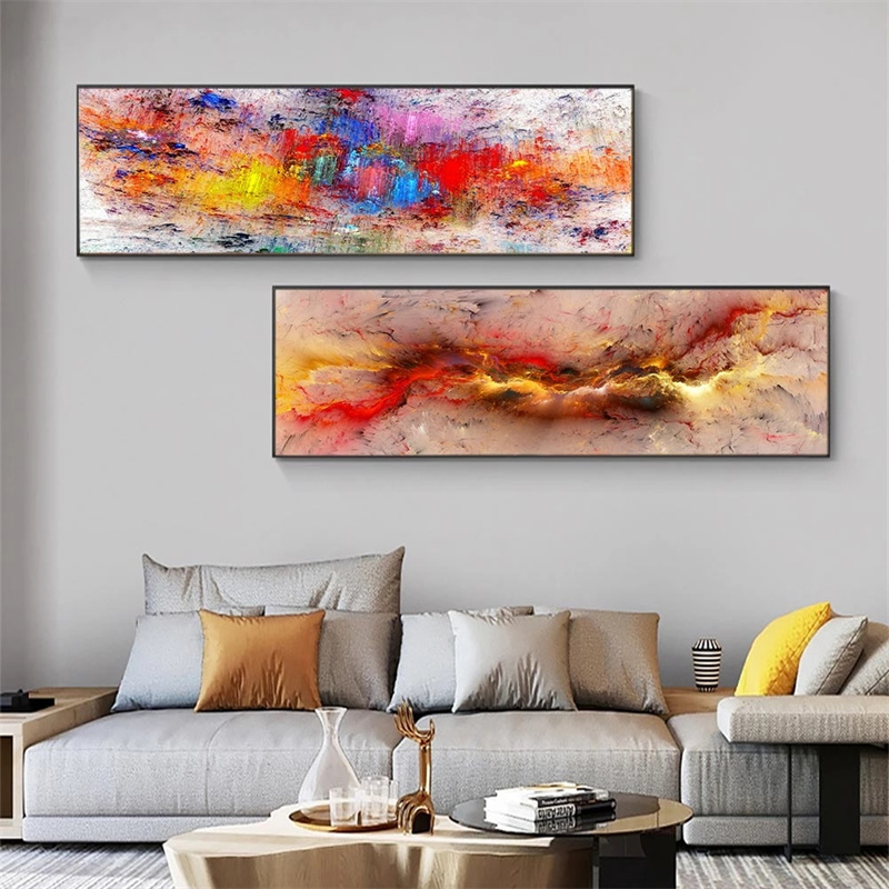 Moderne Kunst Leinwand Malerei Bunte Wolken Abstrakte Wandbilder Große Größe Leinwand Kunstdrucke Poster Für Wohnzimmer Wohnkultur