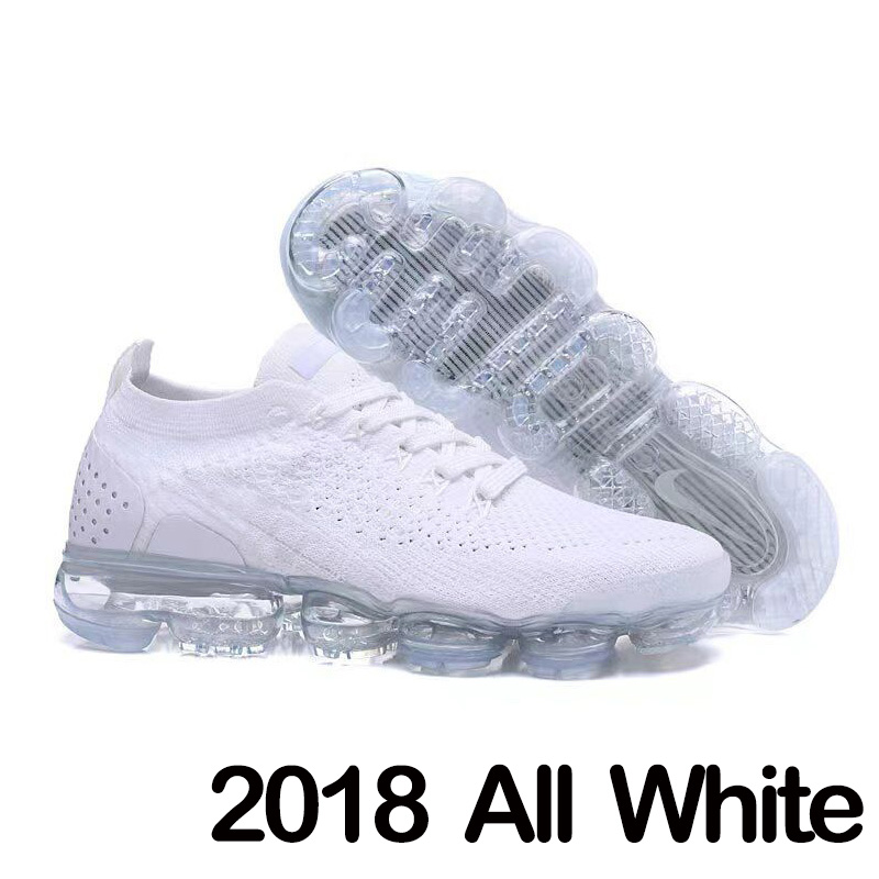 2023 Mens Womens Running Shoes Triplo Preto Branco Moda Flyknit 2.0 Designer Homens Fly Knit Almofada Treinadores Zapatos Outdoor Sneakers Andando EUR 36-45