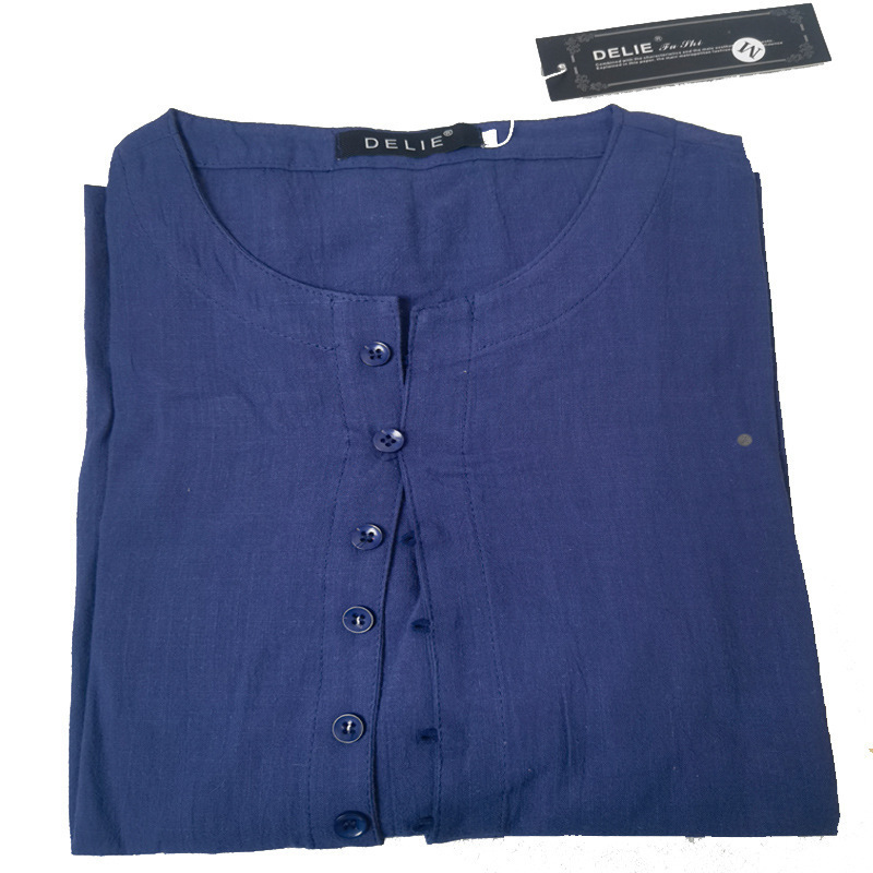 Vintage Button-Up Ronde Hals Effen Tops Heren Herfst T-shirts Met Lange Mouwen Casual Losse Trui Tops Herenmode streetwear