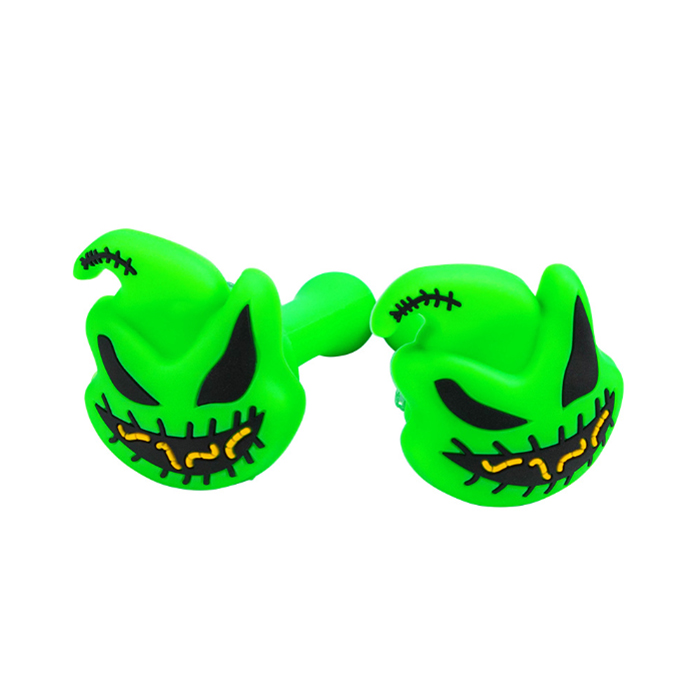 Halloween silicone crâne jack citrouille fumer main pipe 5 style dessin animé forme avec bol en verre pour tabac herbes sèches brûleurs à mazout conduites d'eau cire Dab Rigs