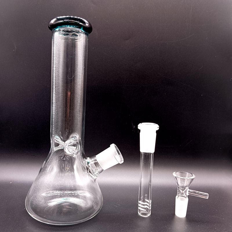 8.5 inch Clear Glass Water Bongs Hookahs 7mm Thickness Oil Dab Rigs Shisha Smoking Pipes with Female 18mm