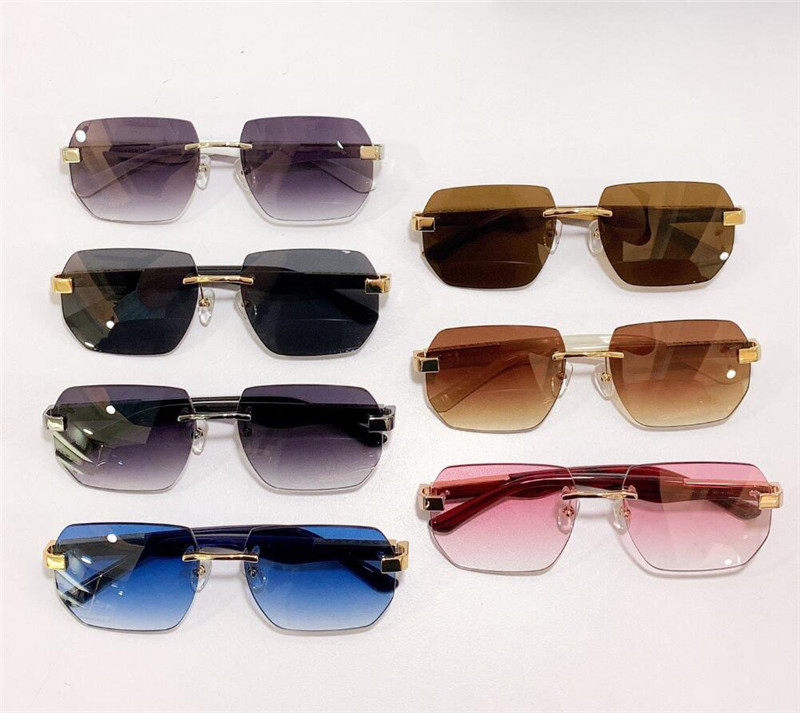 Nouvelles lunettes de soleil design de mode AM-Z55 monture sans monture lentille carrée irrégulière style généreux et polyvalent lunettes de protection uv400 en plein air de qualité supérieure