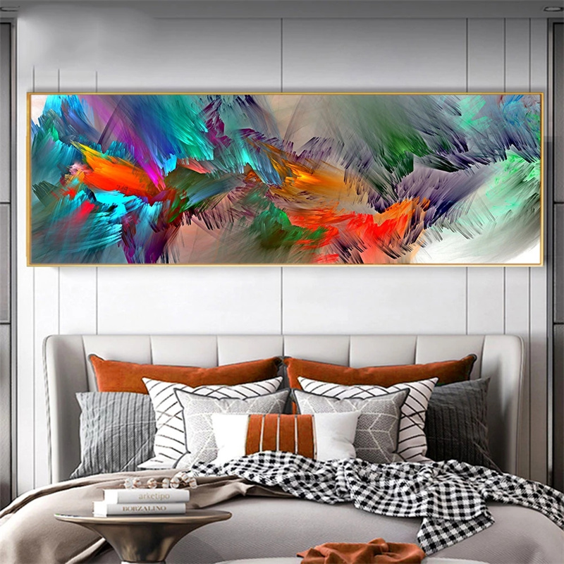 Modern Art Canvas Painting Colorful Clouds Abstract Wall Pictures Big Size Canvas Art Prints Poster For Living Room Home Decor