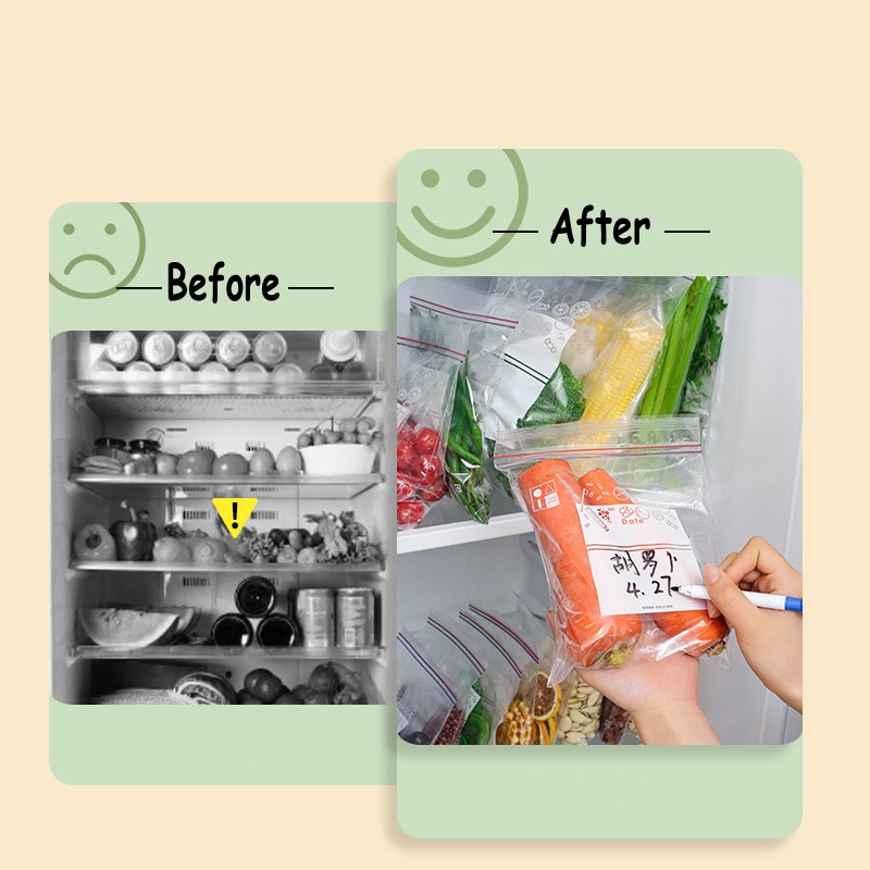 10/15/Reusable Double Zip Lock Freezer Bag For Food Kitchen Storage & Organization Wrap StorageBag SealerBag Plastic Bag