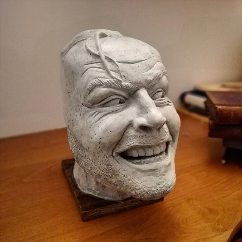 Of The Shining Bookend Library Heres Johnny Sculpture الراتنج سطح المكتب زخرفة رف الكتب 220810