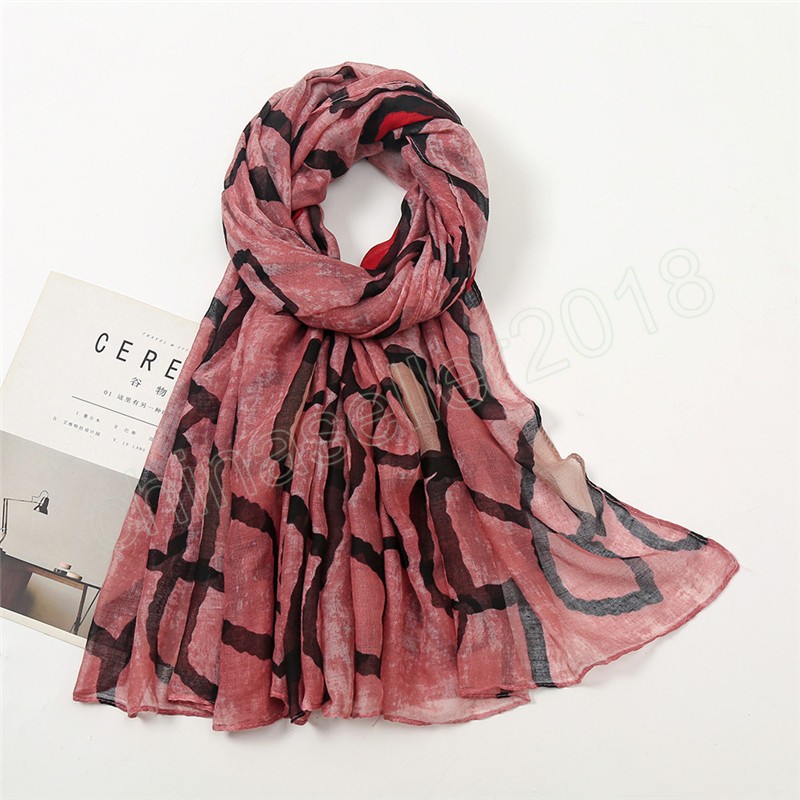 Mode afdrukken viscose sjaal sjaal sjaal vrouwen hoge kwaliteit print zachte pashmina wrap snood moslim hijab 180x85cm