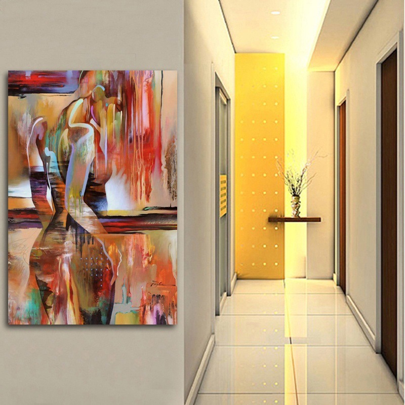 Nordic Canvas Painting Home Decor Modern Sex Lady Picture Wall Art Poster Girl Bedroom Abstract Minimalist Art Oil Painting