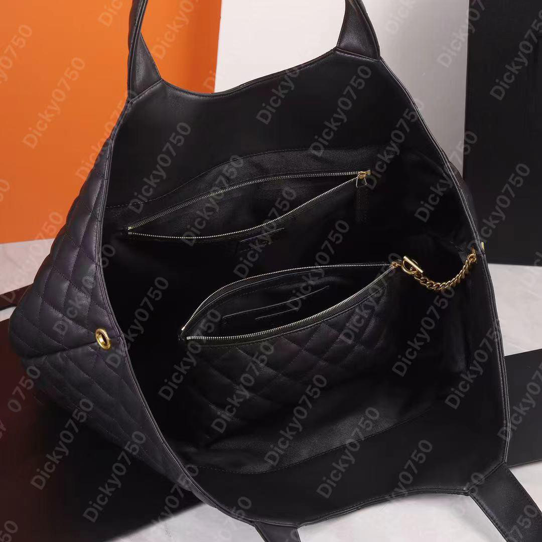 Icare Tote Shoulde Shoppingväskor Dicky0750 Designer Handväska Stor Lyxig Äkta Läder Väskor Handväskor Lammskinn Kvinna Lady Maix Crossbody-väska Thread Pouch Classic