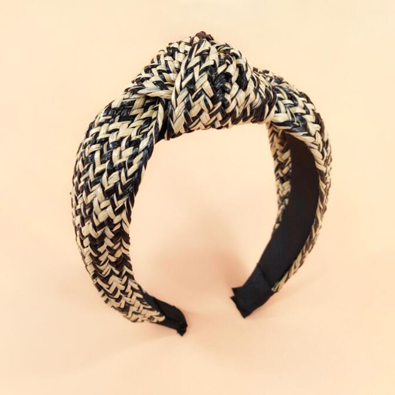 New Fashion Women Headband Raffia Pressed Knotted Hairband Wide Side Autumn Headwear hair Accessories