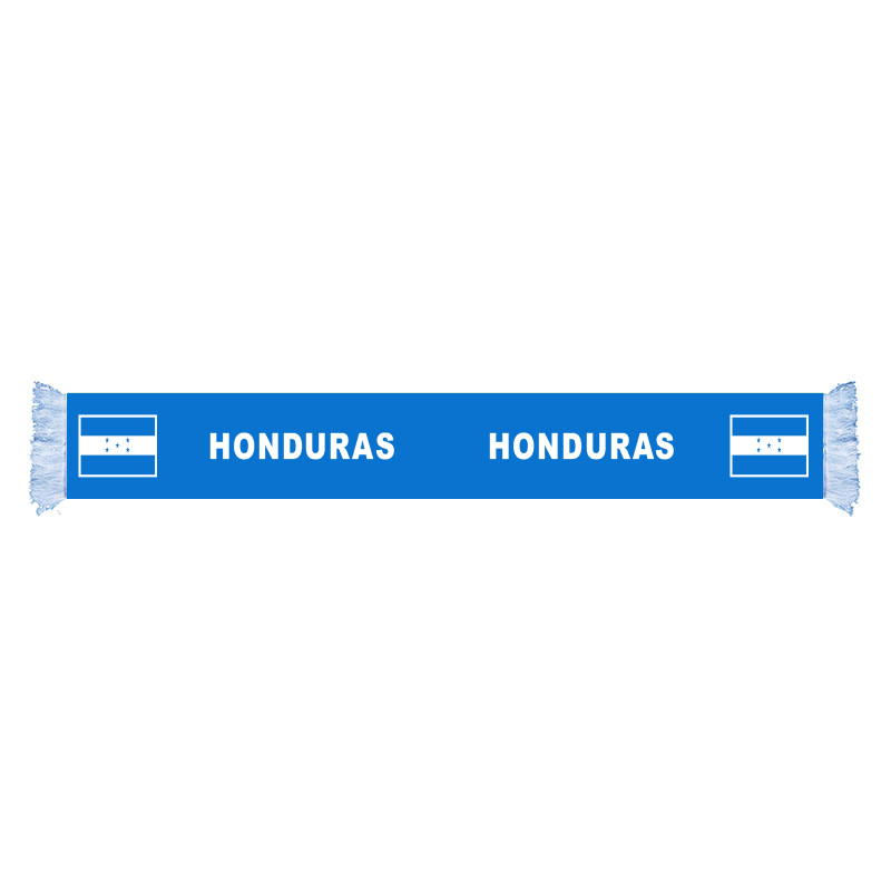 HONDURAS Flag Factory Supply Good Price Polyester Satin Scarf Country Nation Football Games Fans Scarf Also Can be Customized