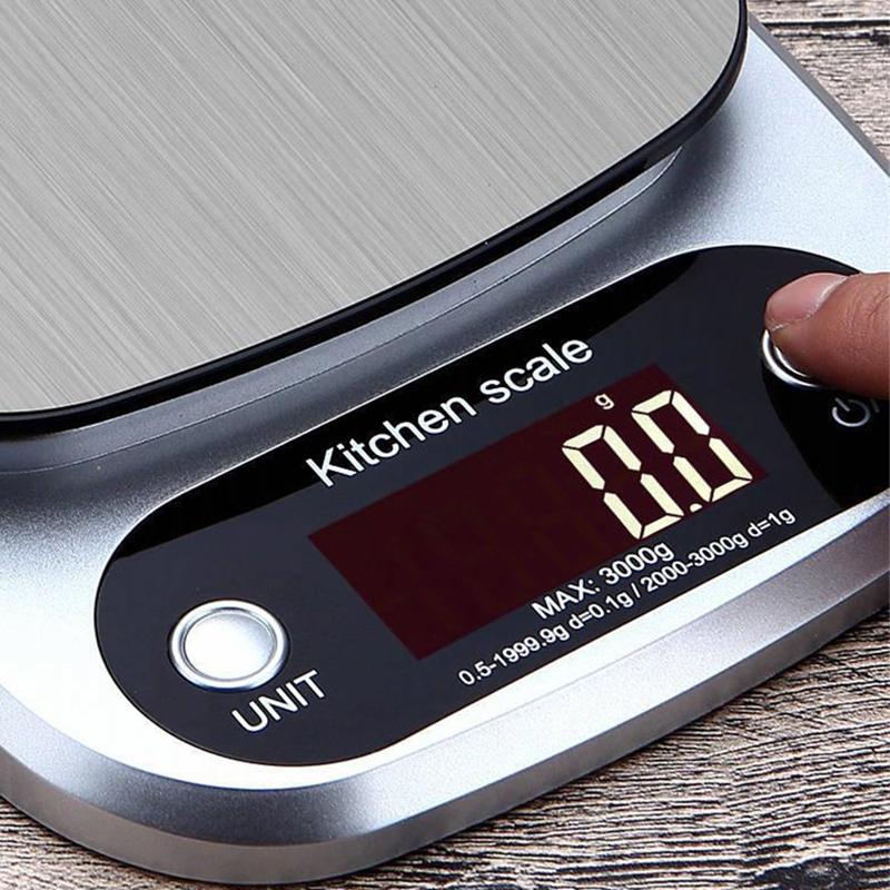 Electronics Smart Nutrition Kitchen Scale Mini Home Weighing Baked Food Scale 0.1g Black Silver Grey