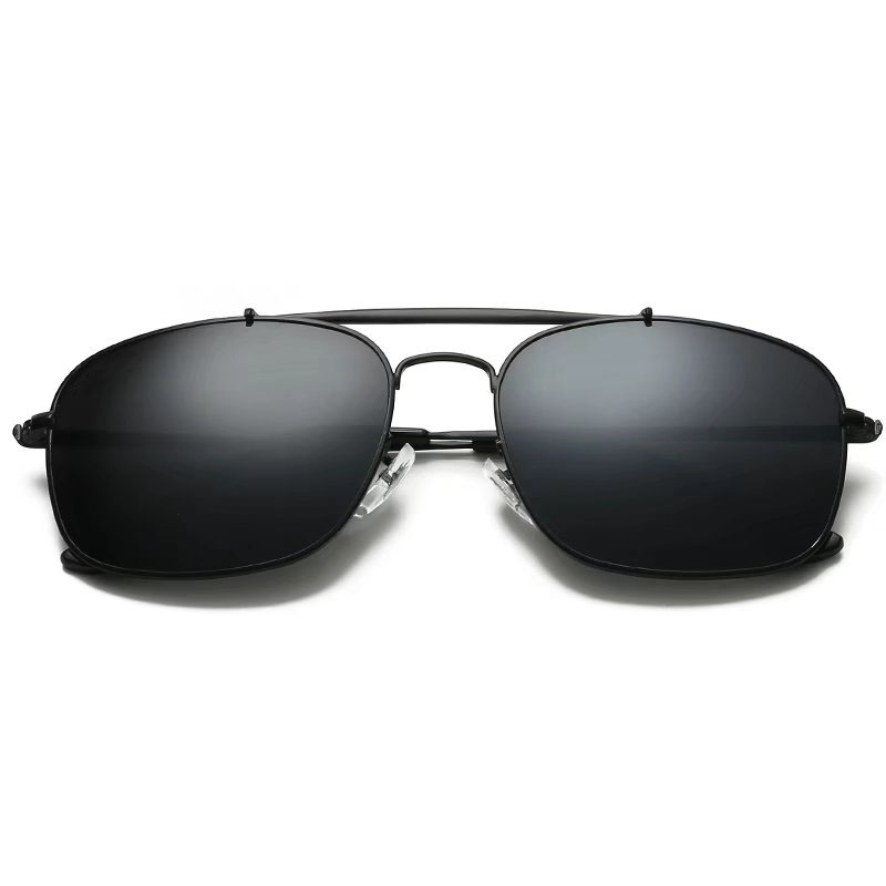 Новые мужские солнцезащитные очки с двойным мостиком 56 мм, дизайнерские женские солнцезащитные очки UV400, классические очки в квадратной металлической оправе s1 с футляром Box3112