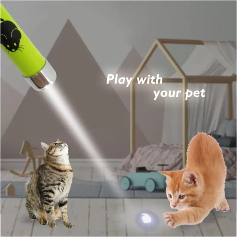 Anländer kreativa och roliga Pet Cat -leksaker ledde laserpekare Light Pen med Bright Animation Mouse