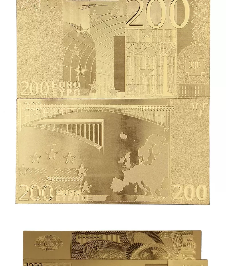 Number8store Store Inne sztuka i rzemieślnicze prezent Pamięci monetę euro stary banknot złoto świąteczne plastikowe ramy fotograficzne Prezent C0818G03