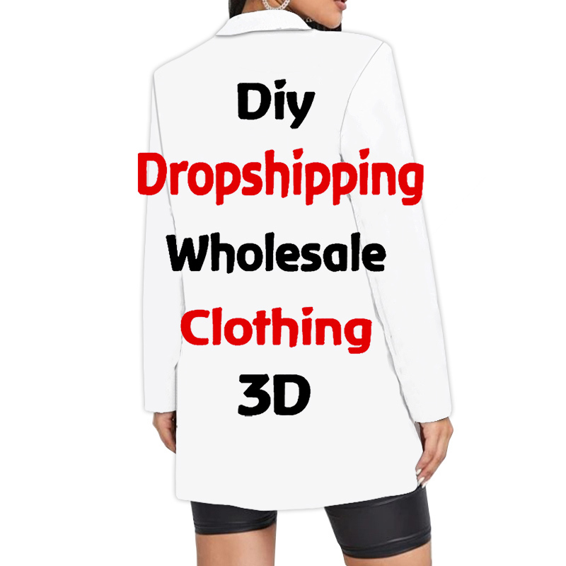 OGKB Customized 3D Printing Blazer Women s Jacket DIY Your Design Pieture Fashion Plus Size Lady Coat Drop Wholesale 220819