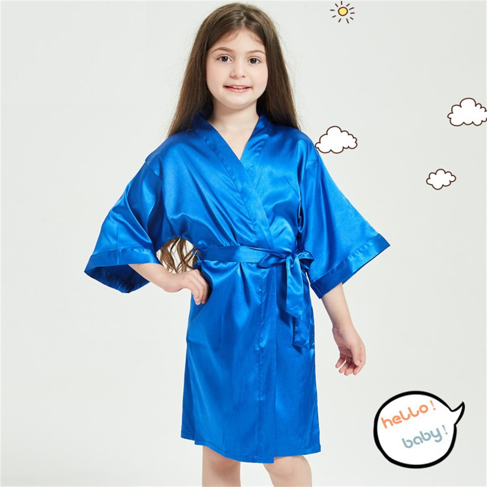 Pijama de pijamas Kimono Robe Festa de casamento Flor Baby Nightdress Banho sólido toalha