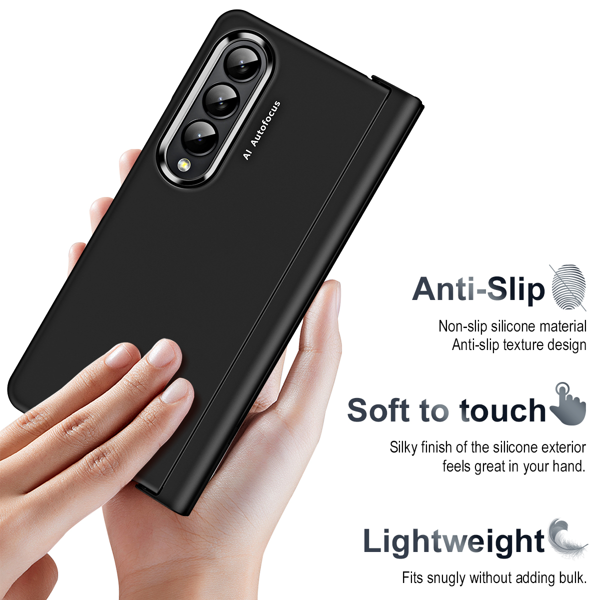 Pen Tray Hinge Cases For Samsung Galaxy Z Fold 4 Case Glass Film Screen Platng Lens Protector Cover