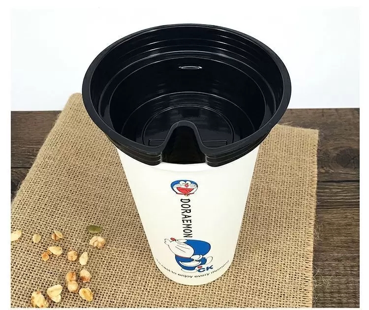 Snack Cup Holder Creative Fried Chickens Fries Popcorn Cups Holders Disposable Cold Drink Milk Tea Plastic Tray convenient