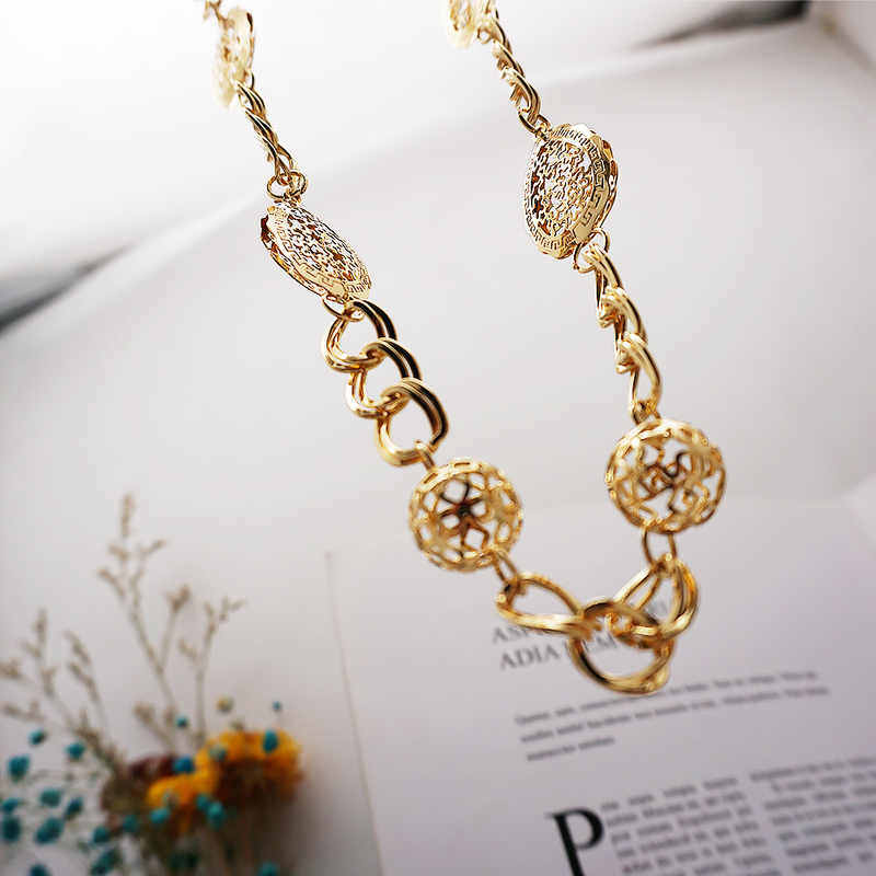 Fashion Gold Color Round Star Coin Necklace For Women Long Pendants Necklaces Geometric Vintage Jewelry 220810